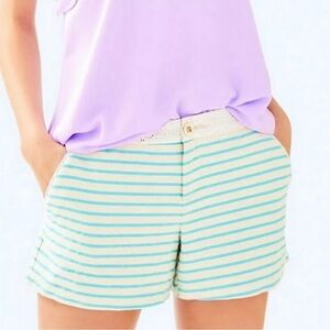 NWOT! Lilly Pulitzer Callahan Shorts, Bayview Stripes Metallic, Women’s 00